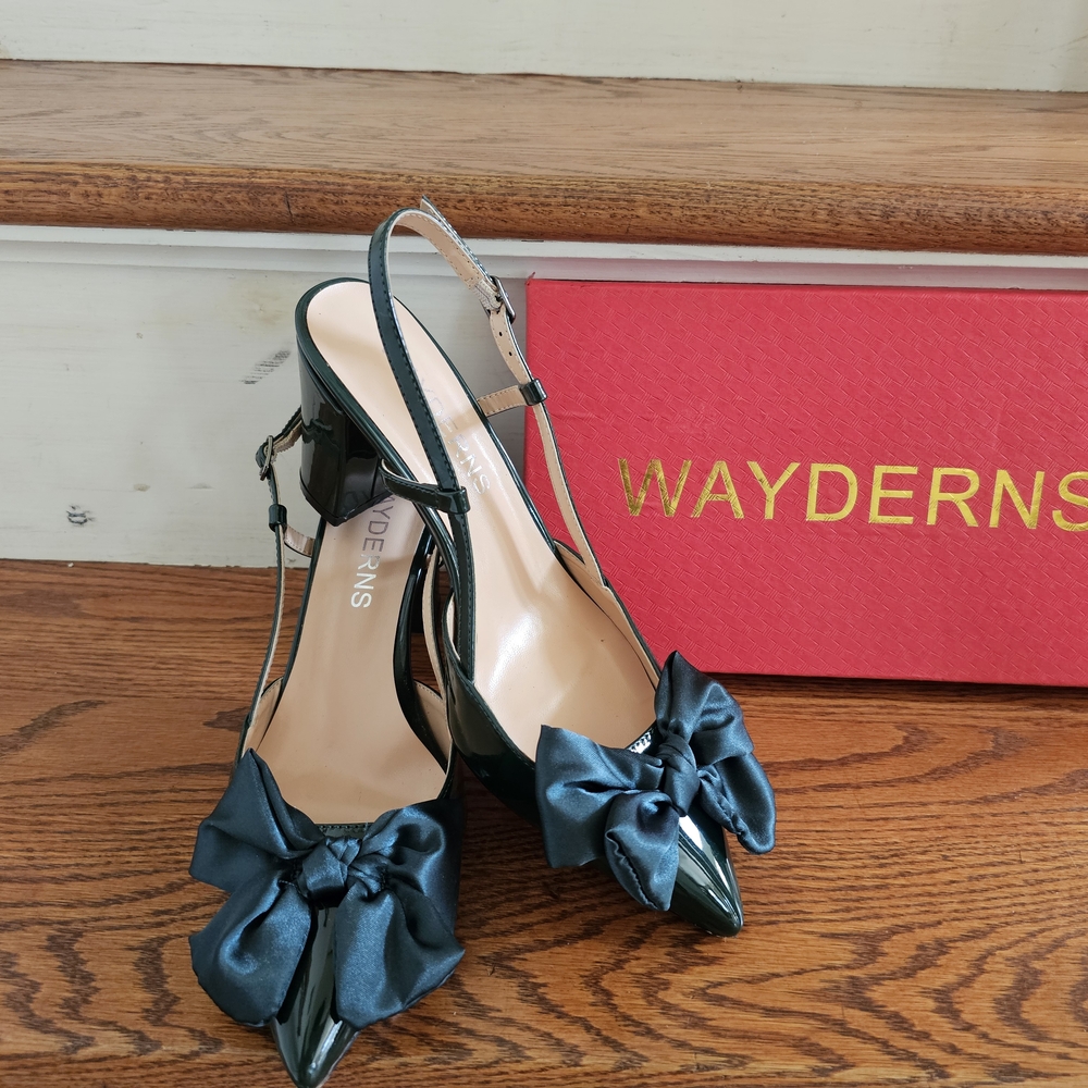 Women's Black Bow Heels